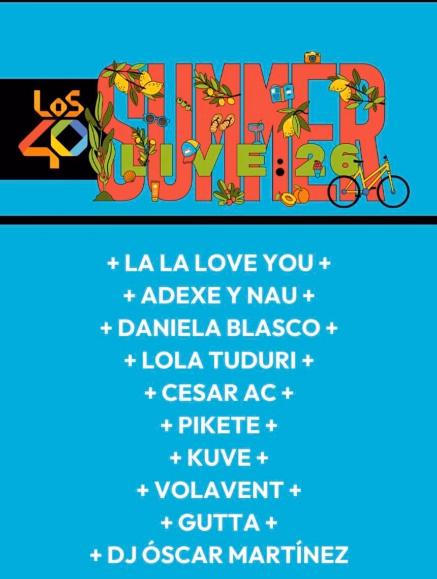 Los 40 Summer Live 26 wraca do La Manga del Mar Menor w sobotę 18 lipca